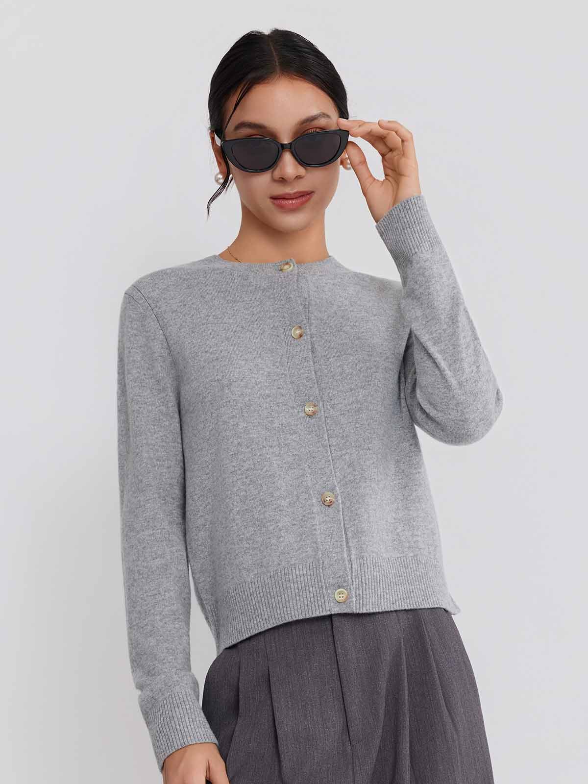 ASOBIO Wool-Cashmere Cardigan