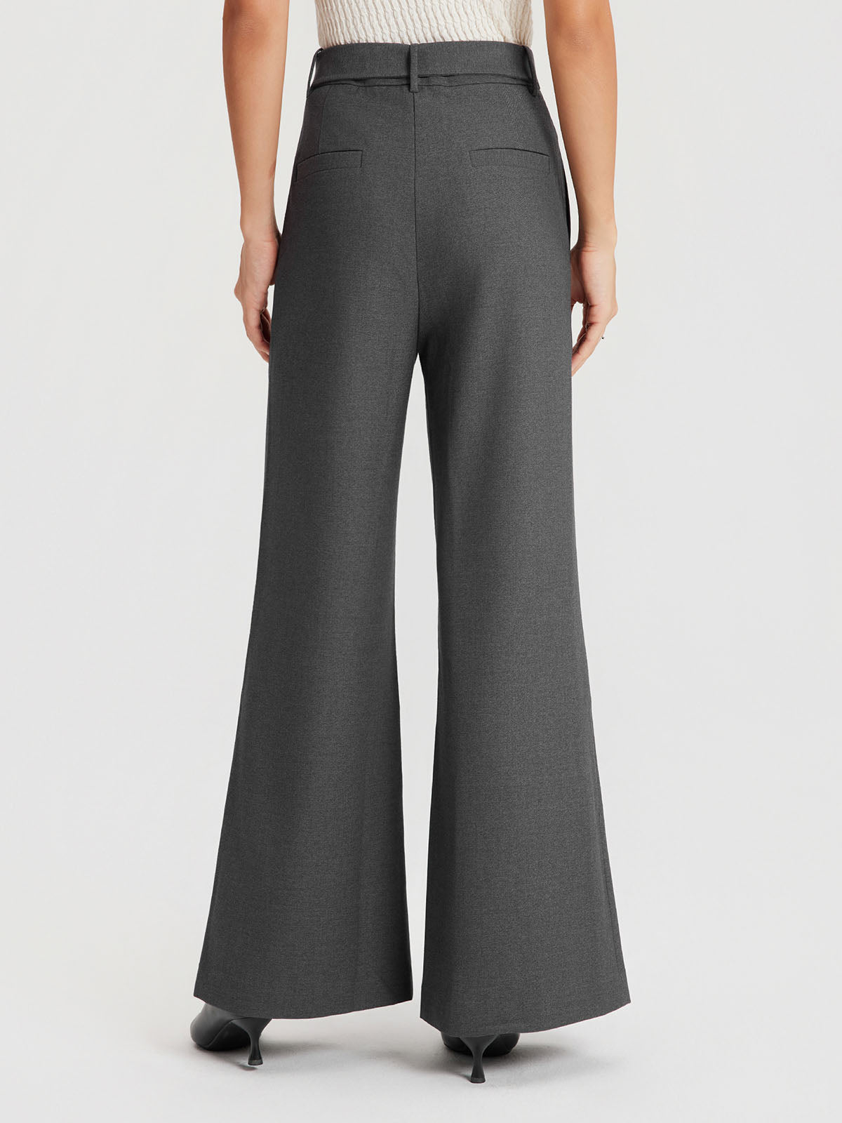ASOBIO Effortless Pant Belted Wide-Leg Trousers
