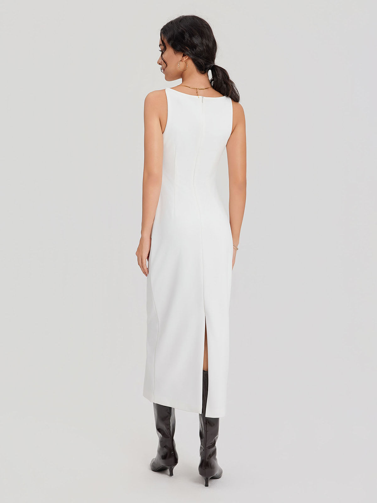 ASOBIO Tuck Midi Dress