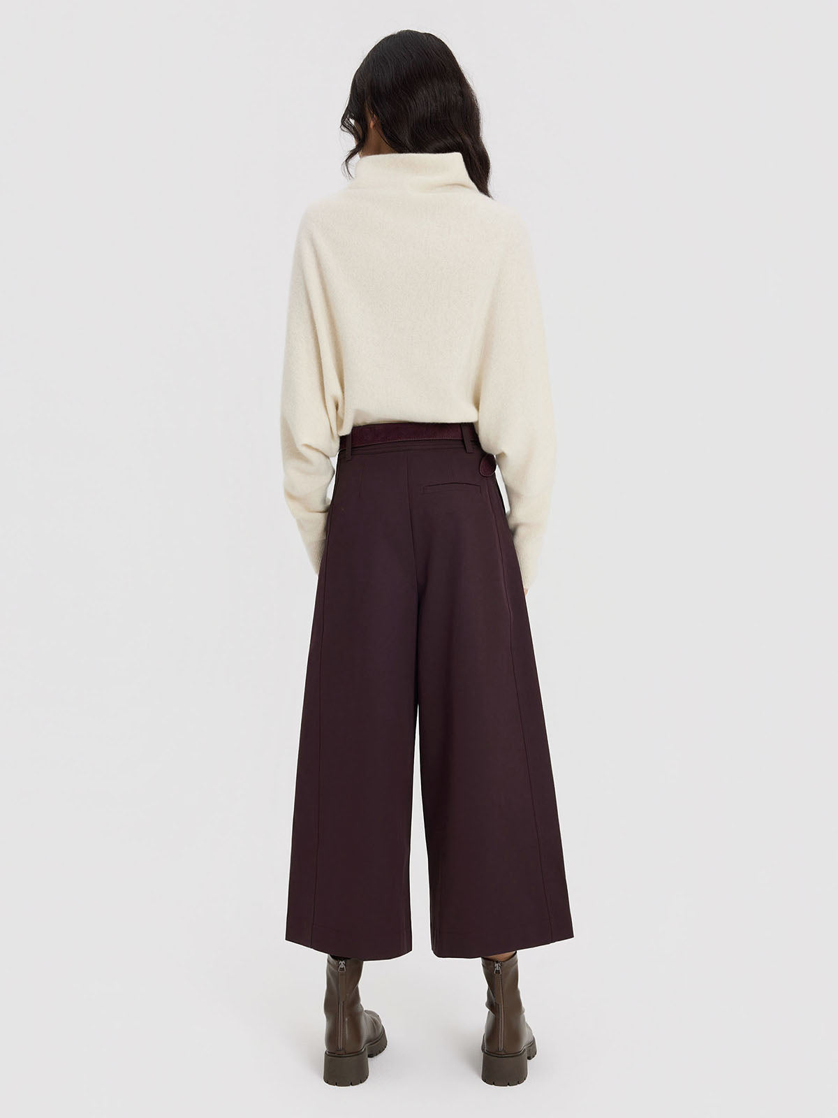 ASOBIO Wide-Leg Cropped Trousers