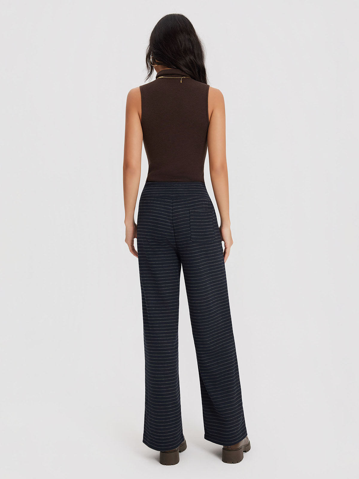 ASOBIO Striped Straight-Leg Sweatpants