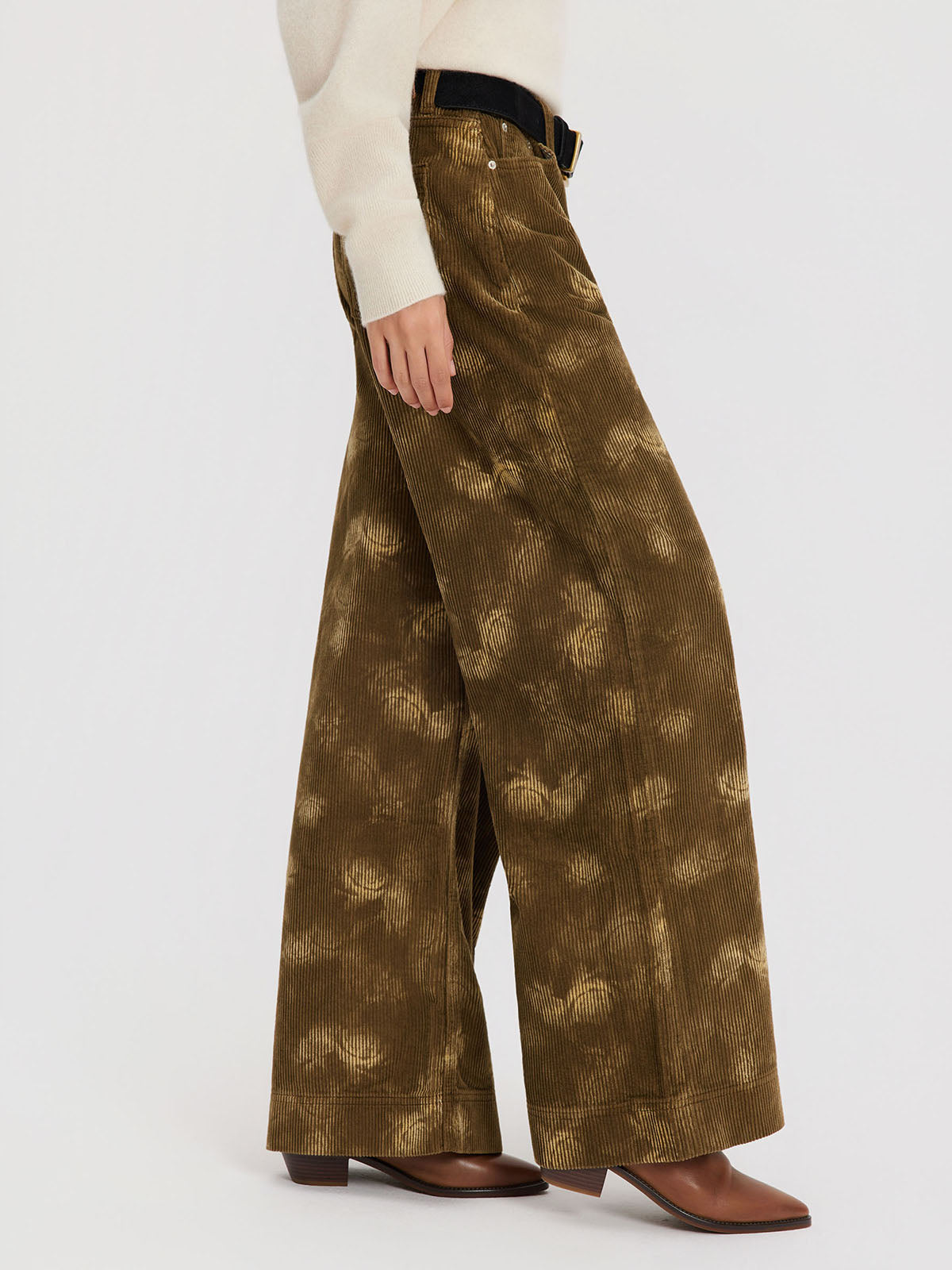 ASOBIO Printed Corduroy Pants