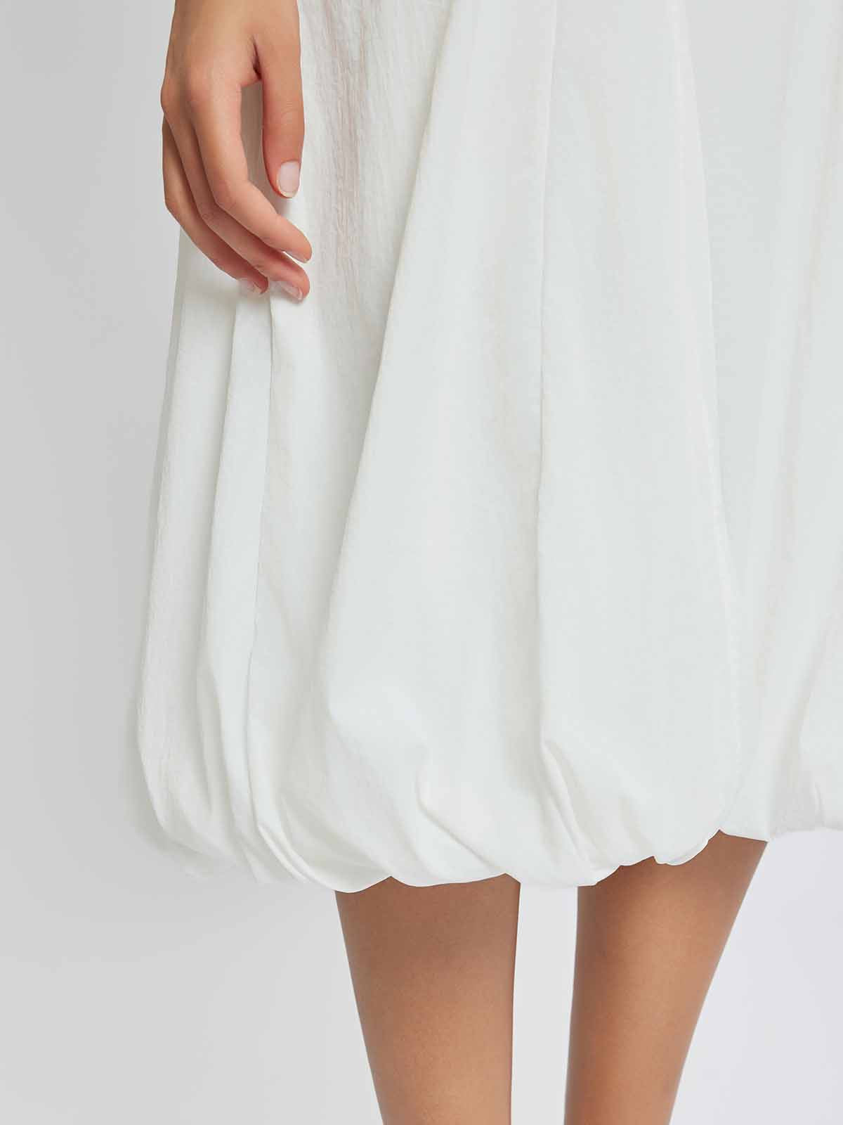 ASOBIO Sleeveless Bubble-Hem Midi Dress