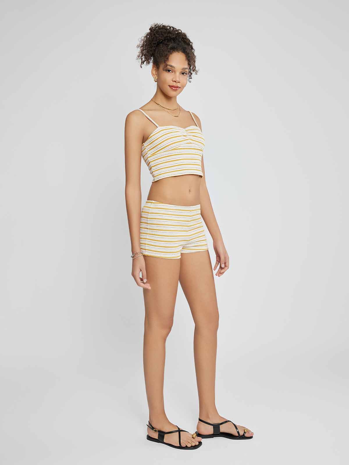 ASOBIO Knitted Pleated Cami Tank