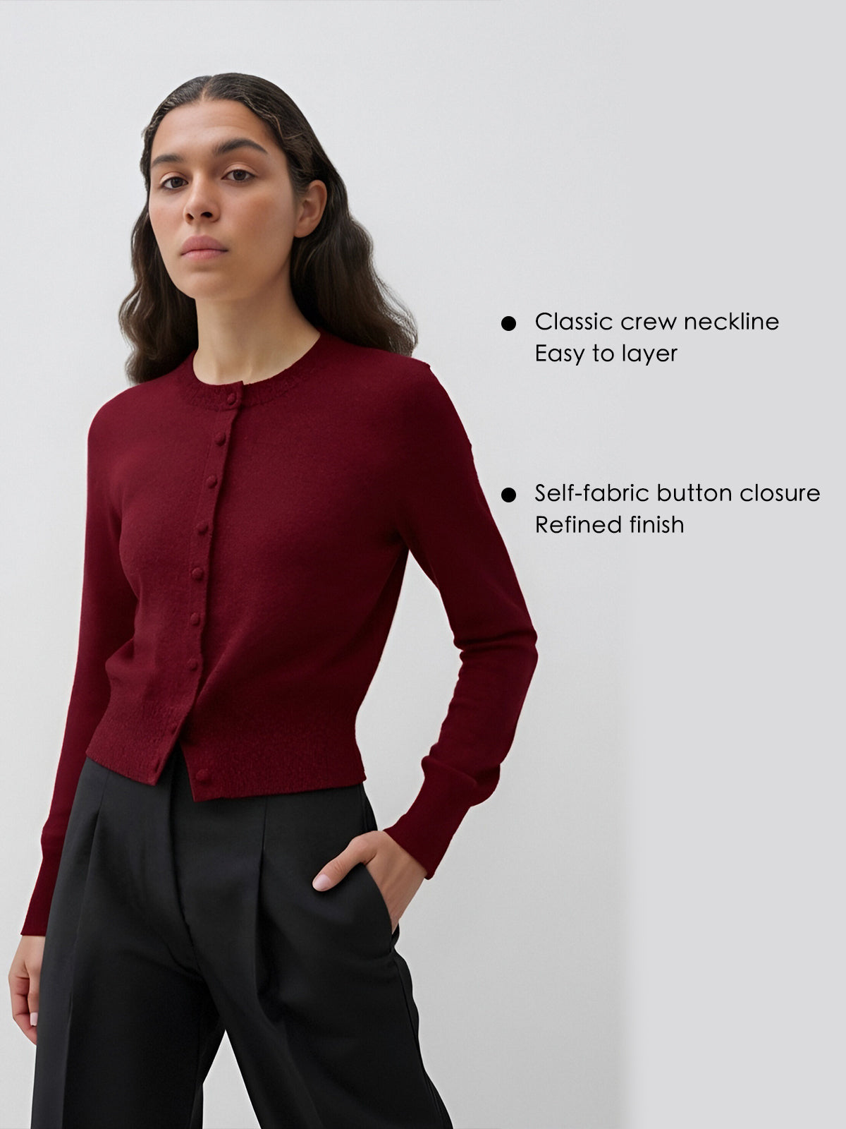 ASOBIO 100% Wool Cardigan