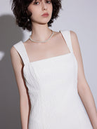 Elegant Slim-Fit Slit Midi Dress