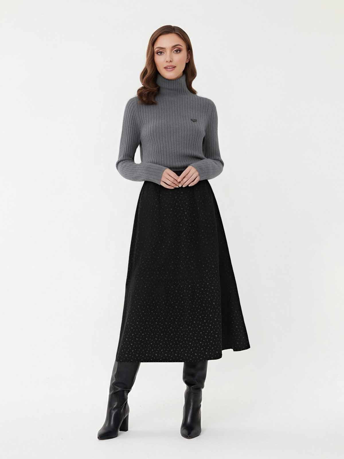 ASOBIO Printed A-Line Maxi Skirt