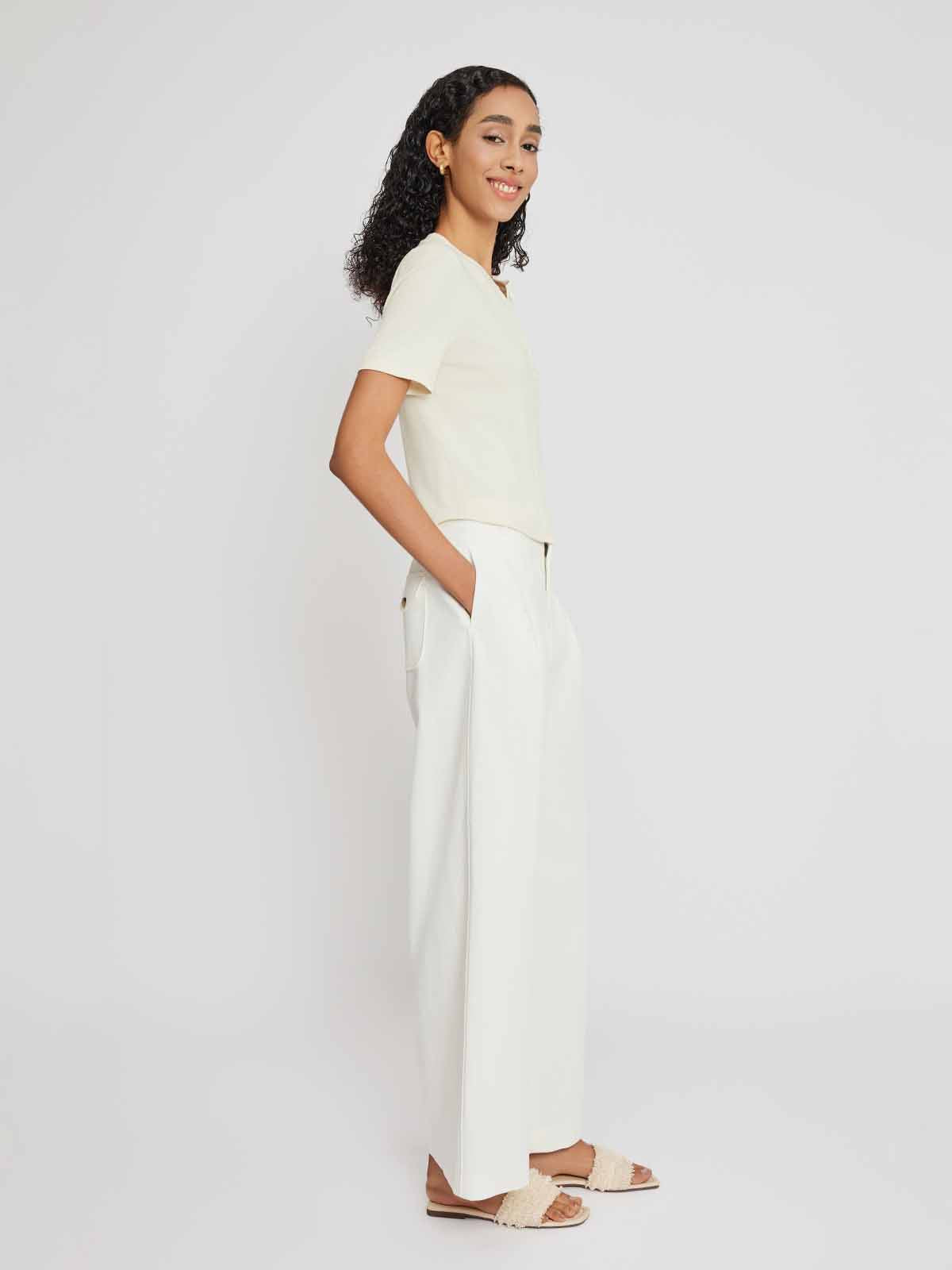 Stretch Rib Short Sleeve Henley Top