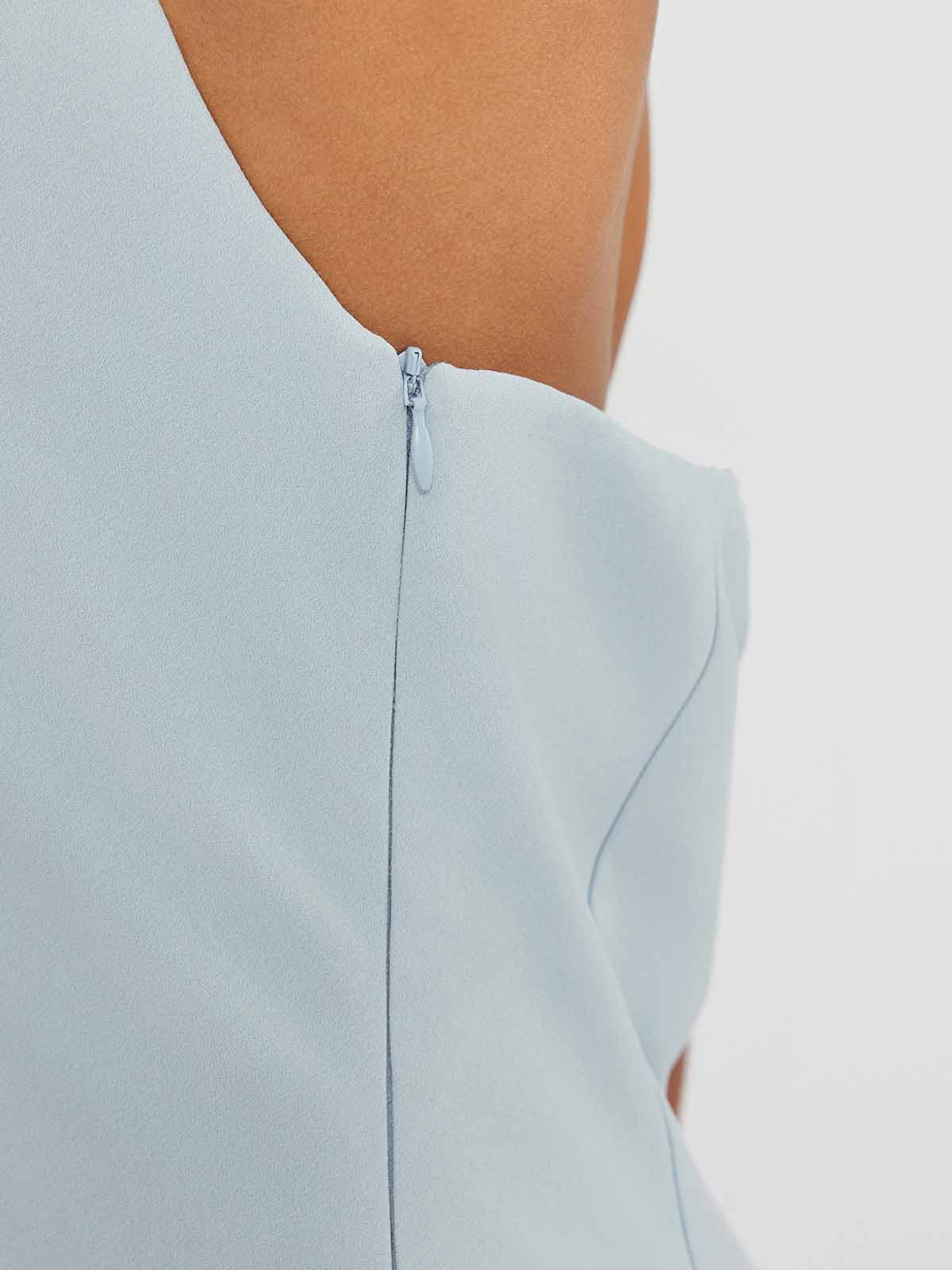 Halterneck Pleated Mini Dress