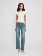 Slim-Fit Cap-Sleeve Boat Neck Top