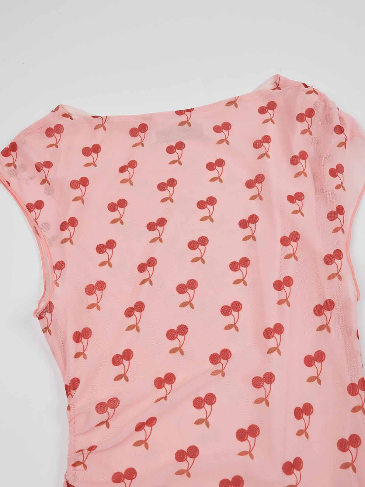 ASOBIO Ruched Tulle Midi Dress