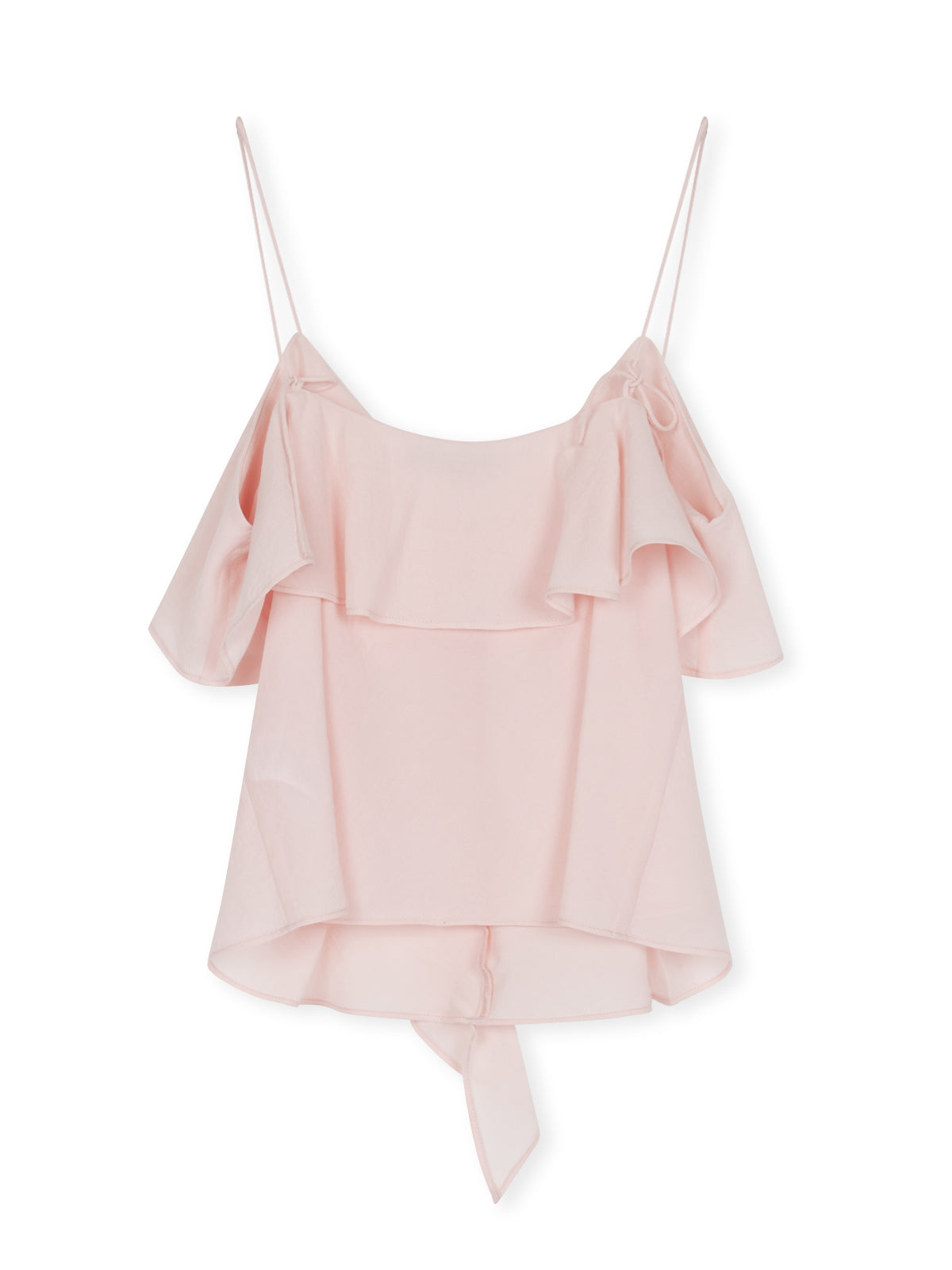 Ruffled Chiffon V-Neck Camisole