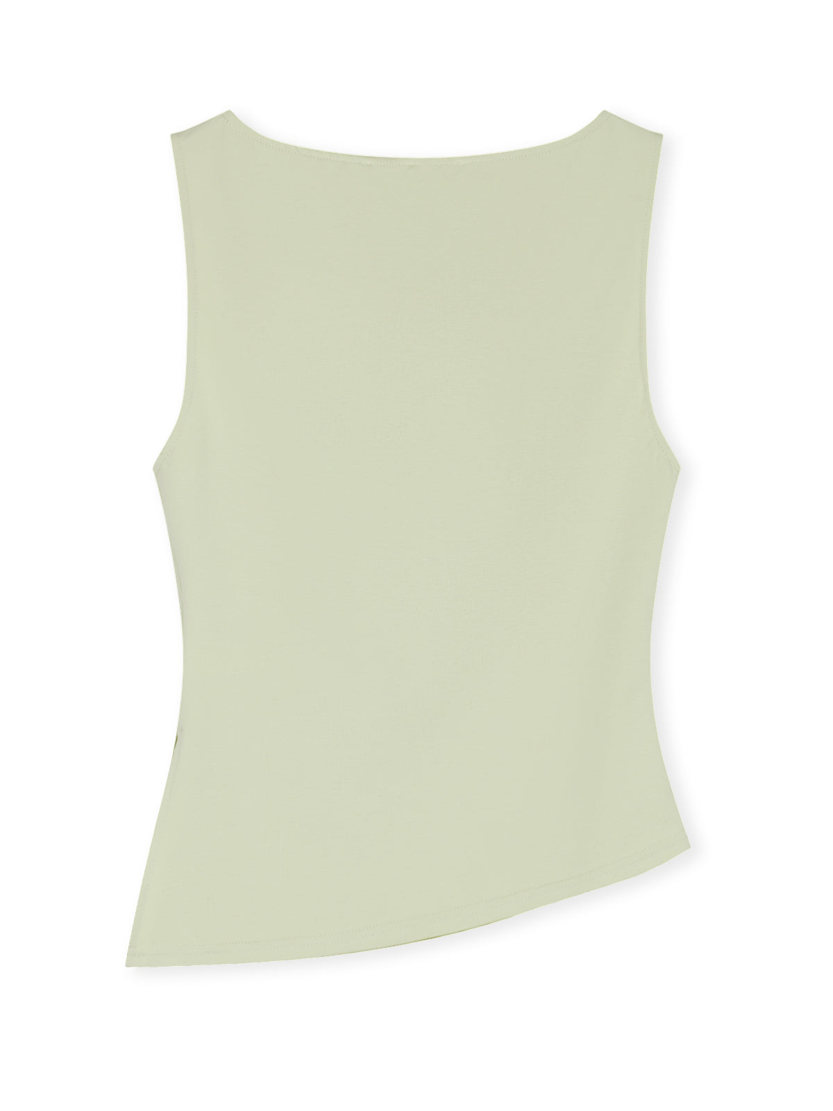Ruched Side Asymmetrical Hem Sleeveless Top