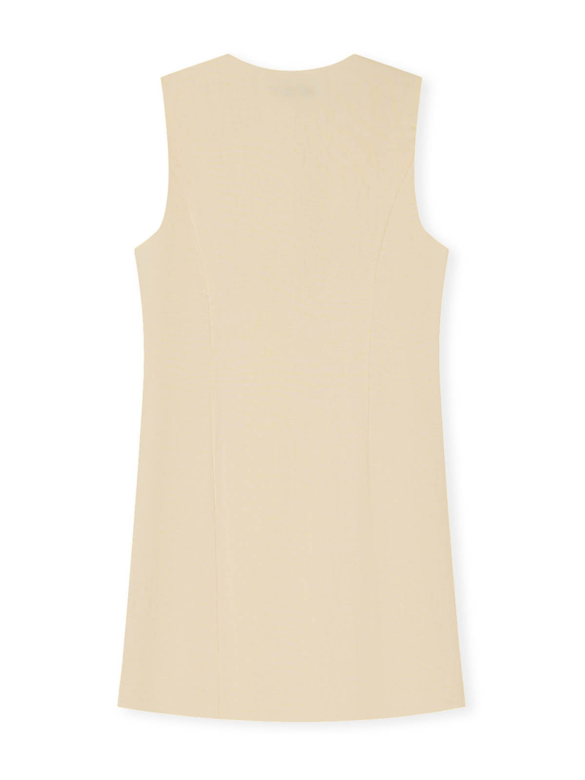 100% Linen Button-Up Linen Vest Mini Dress