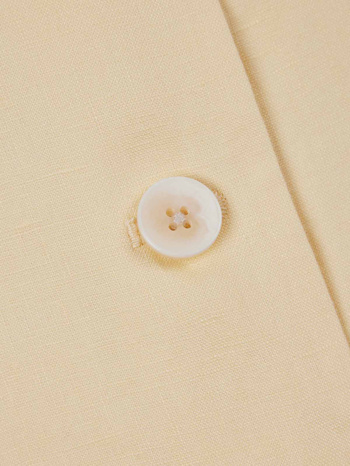 100% Linen Button-Up Linen Vest Mini Dress