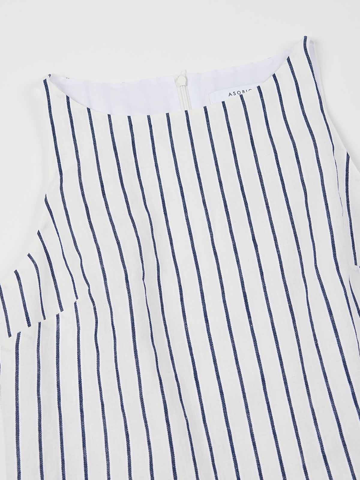 100% Linen Boatneck Mini Dress