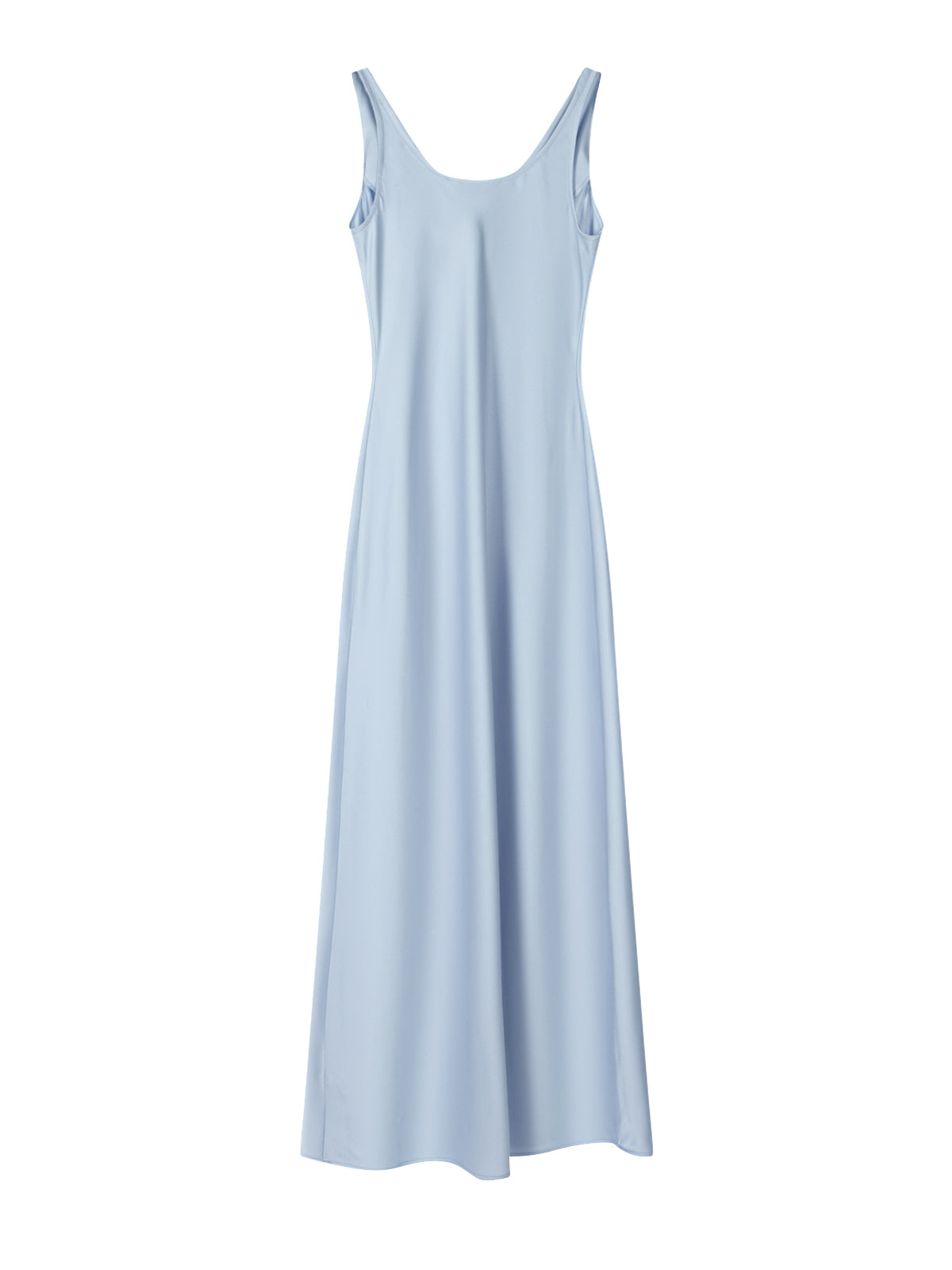 Satin Cowlneck Maxi Dress