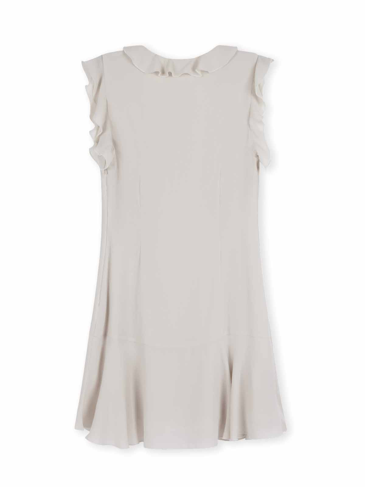 ASOBIO Ruffled Tie-Front Fit-and-Flare Mini Dress