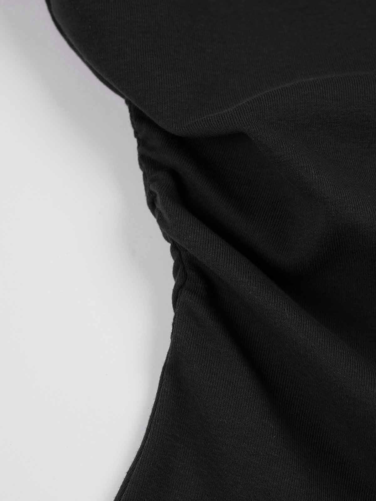 Ruched One-Shoulder Knit Top