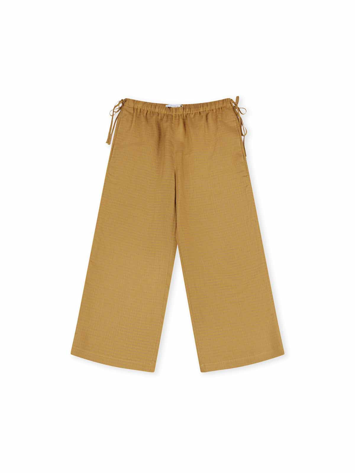 ASOBIO Linen Mid-Rise Wide-Leg Pants