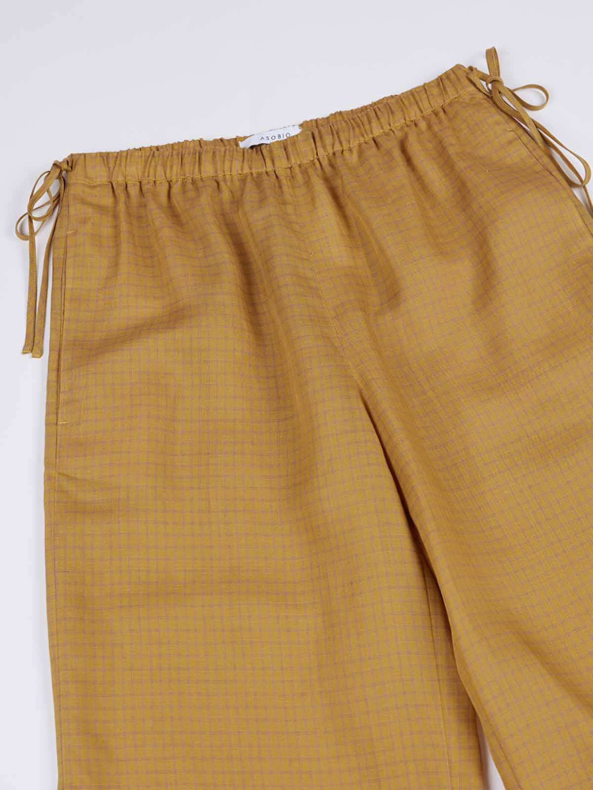 ASOBIO Linen Mid-Rise Wide-Leg Pants