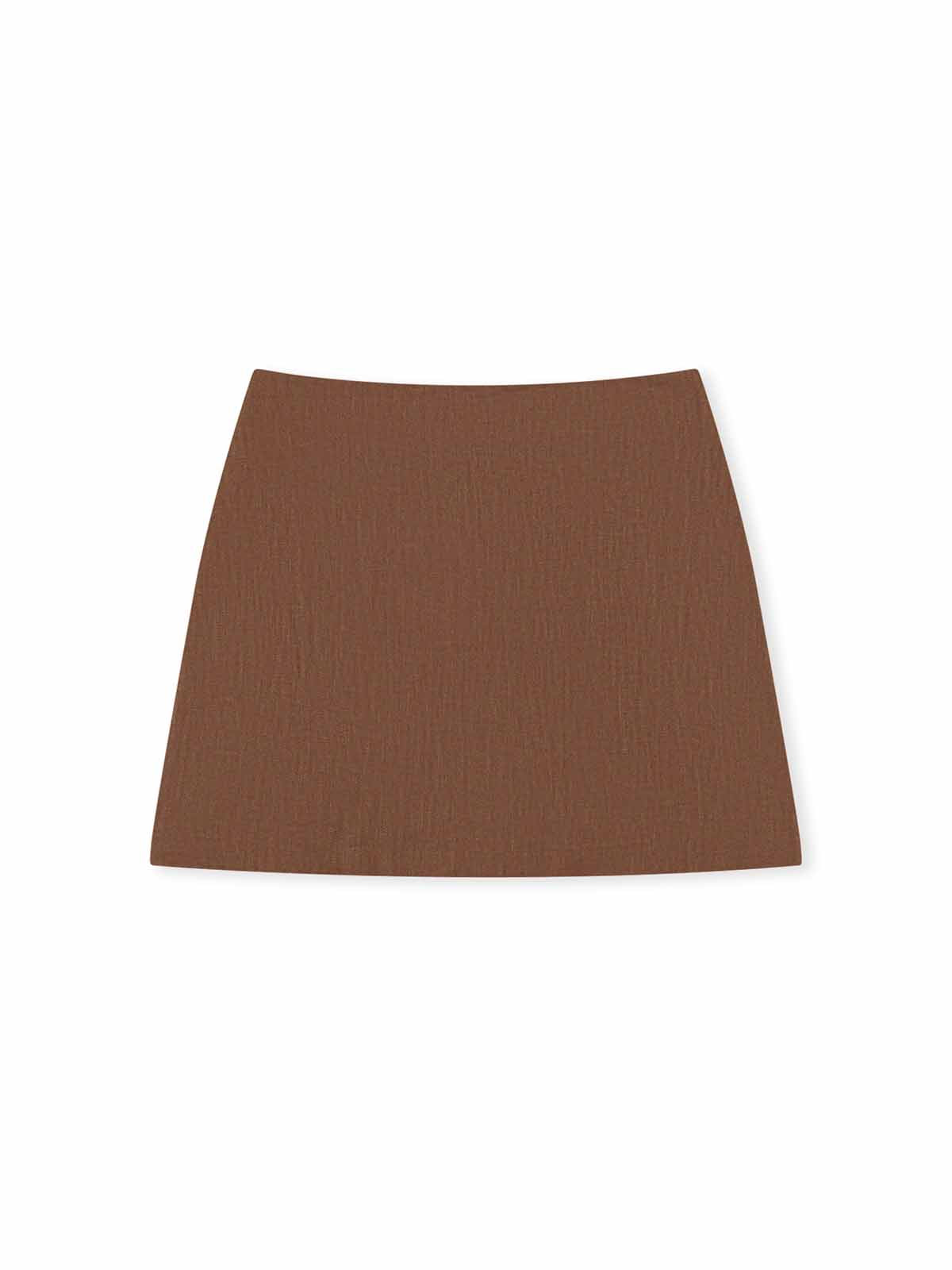 100% Linen Mid-Rise Mini Skirt