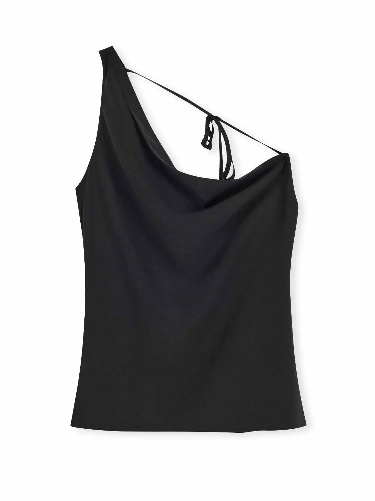 Asymmetric Draped Chiffon Cami