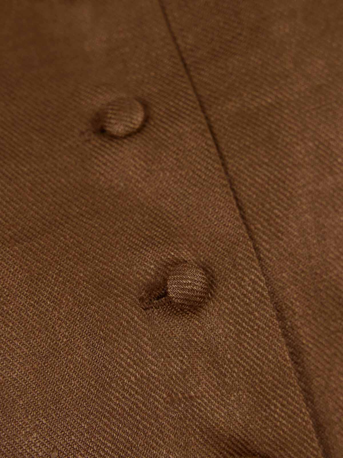 Linen Bustier Top with Peplum Hem