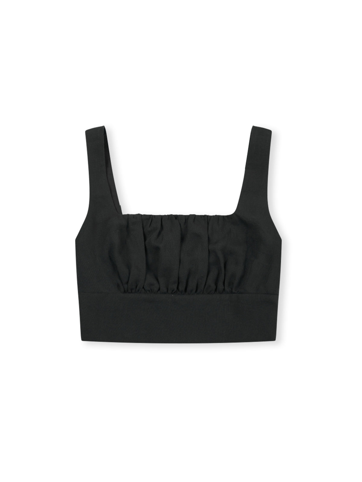 Smocked Square-Neck Top