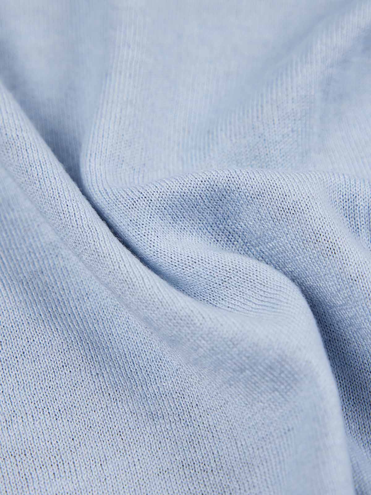 Close-up of light blue fabric texture