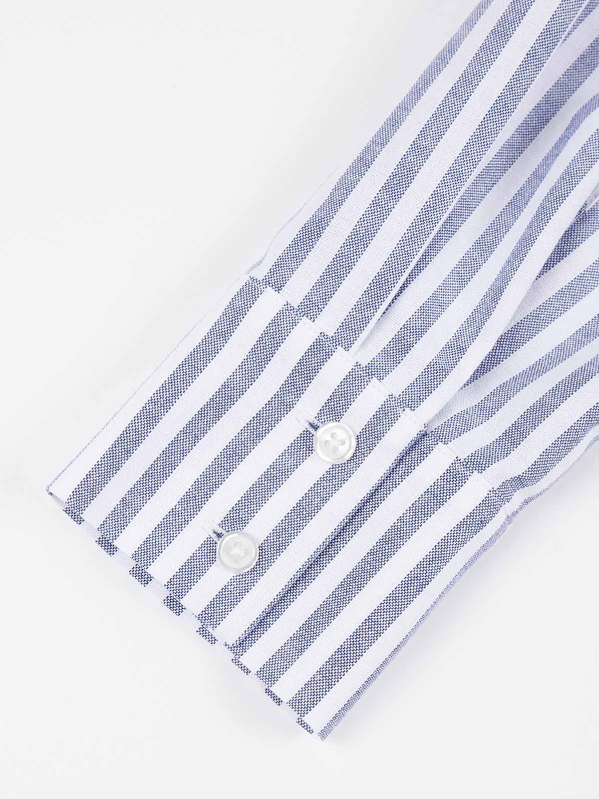 ASOBIO Striped Cotton Shirt Mini Dress