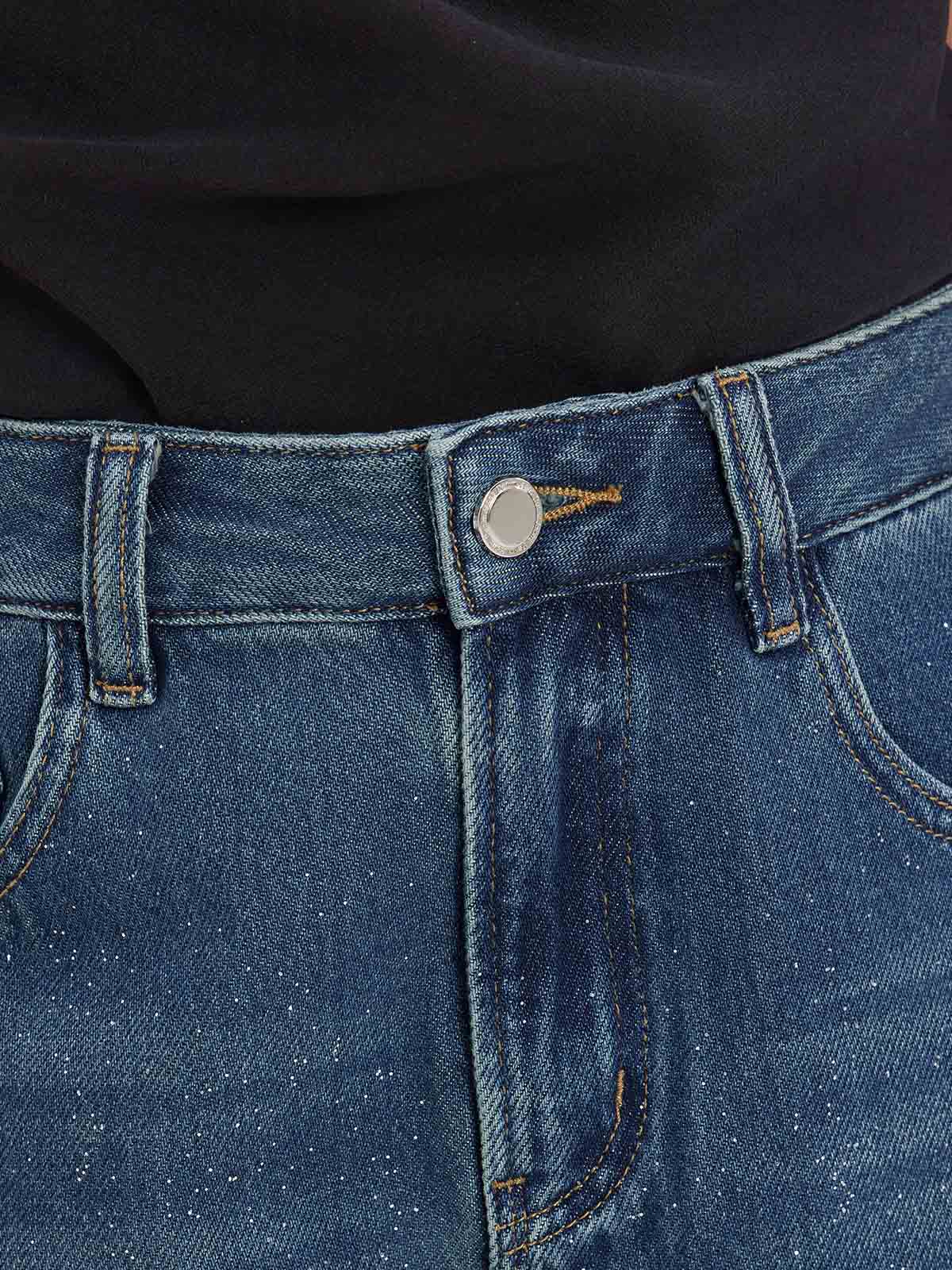 Shimmer Wide-Leg Jeans