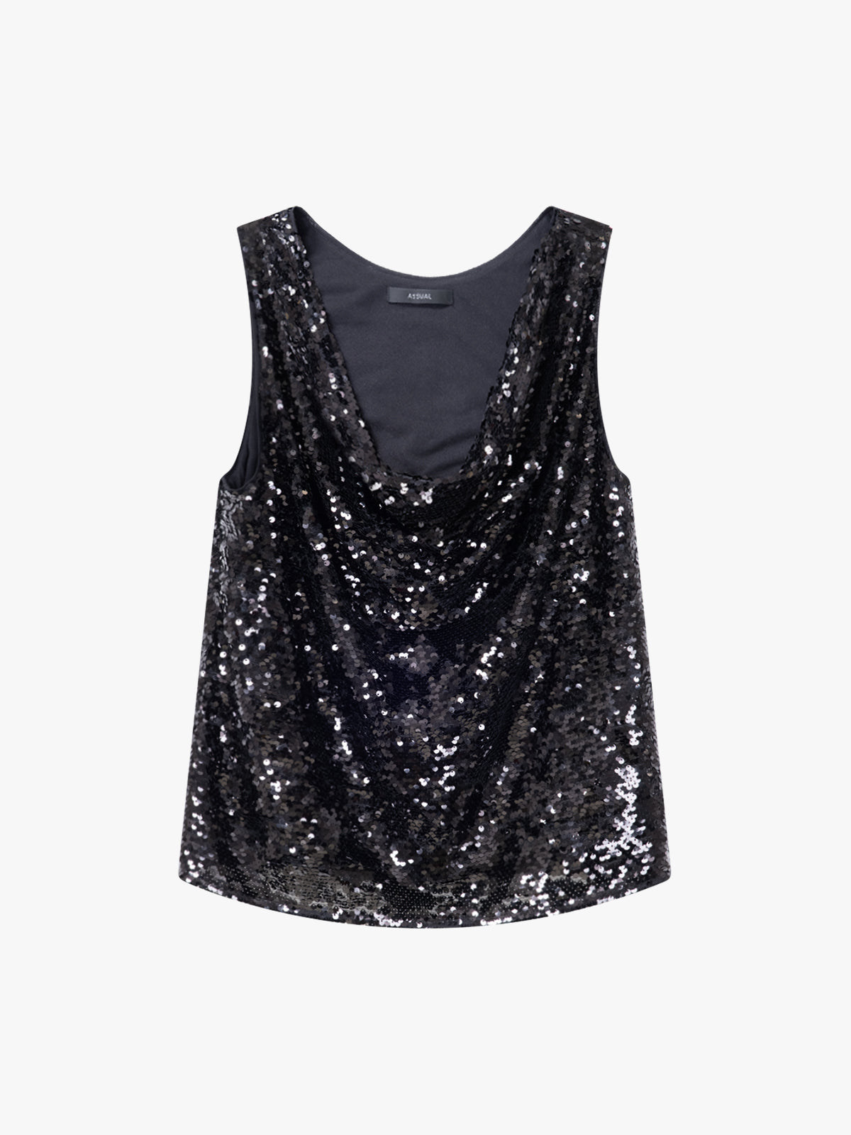 Sequined V-neck Tank Top
