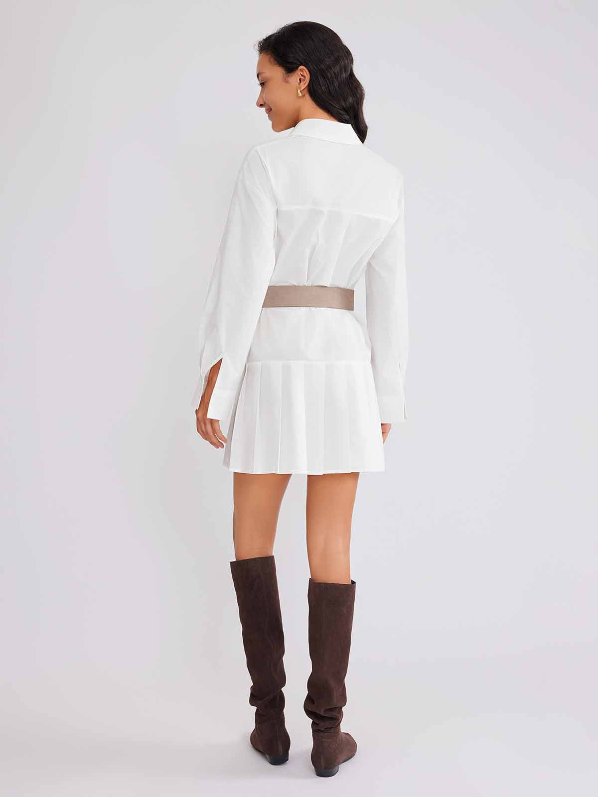 ASOBIO Pleated Mini Dress