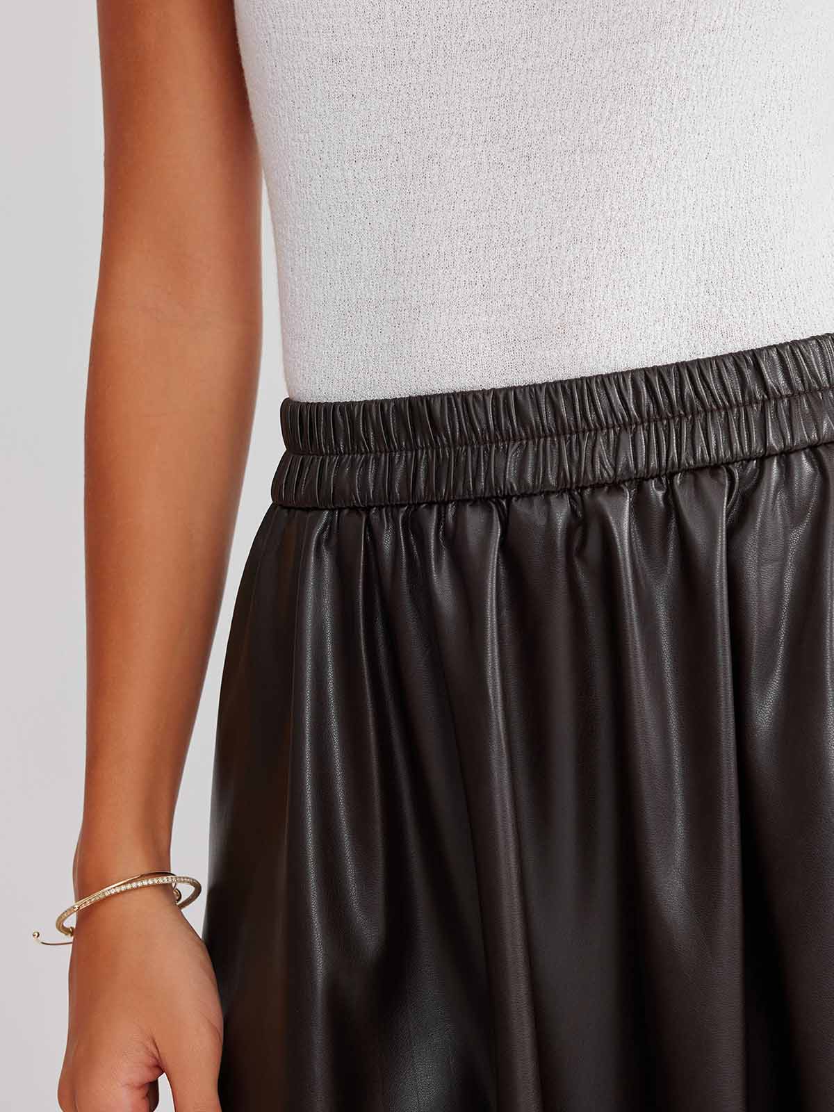 ASOBIO PU Maxi Skirt