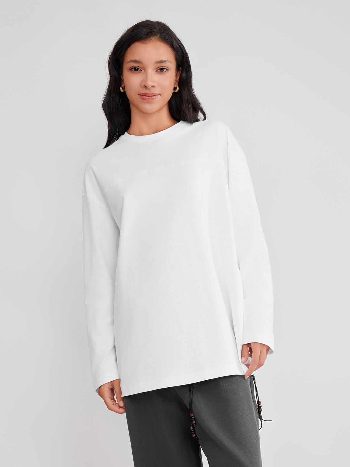 ASOBIO Long-Sleeve 100% Cotton T-Shirt