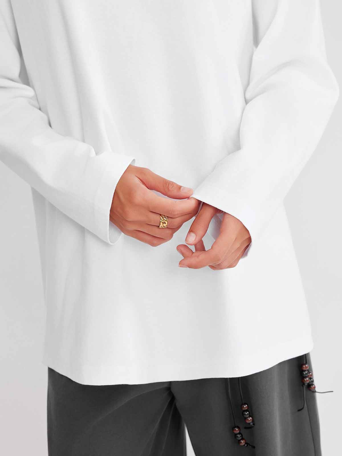 ASOBIO Long-Sleeve 100% Cotton T-Shirt