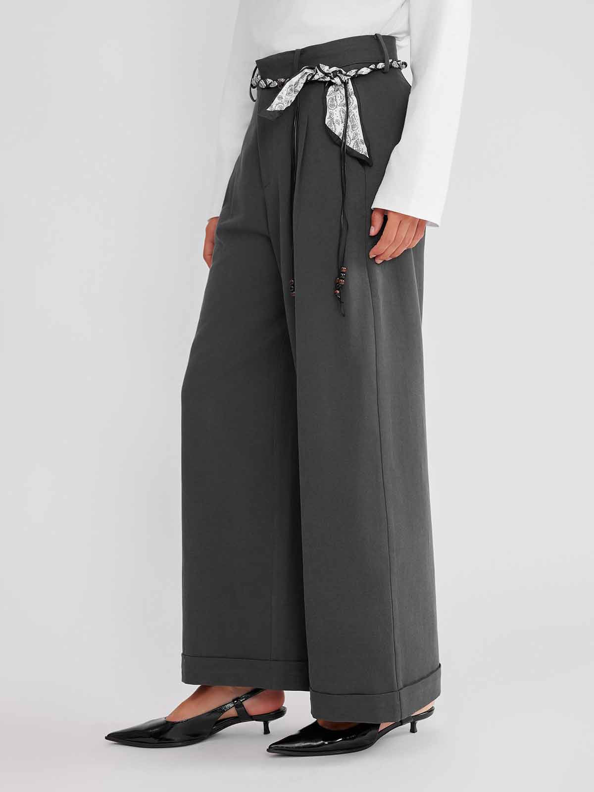 ASOBIO Pleated Straight-Leg Trousers