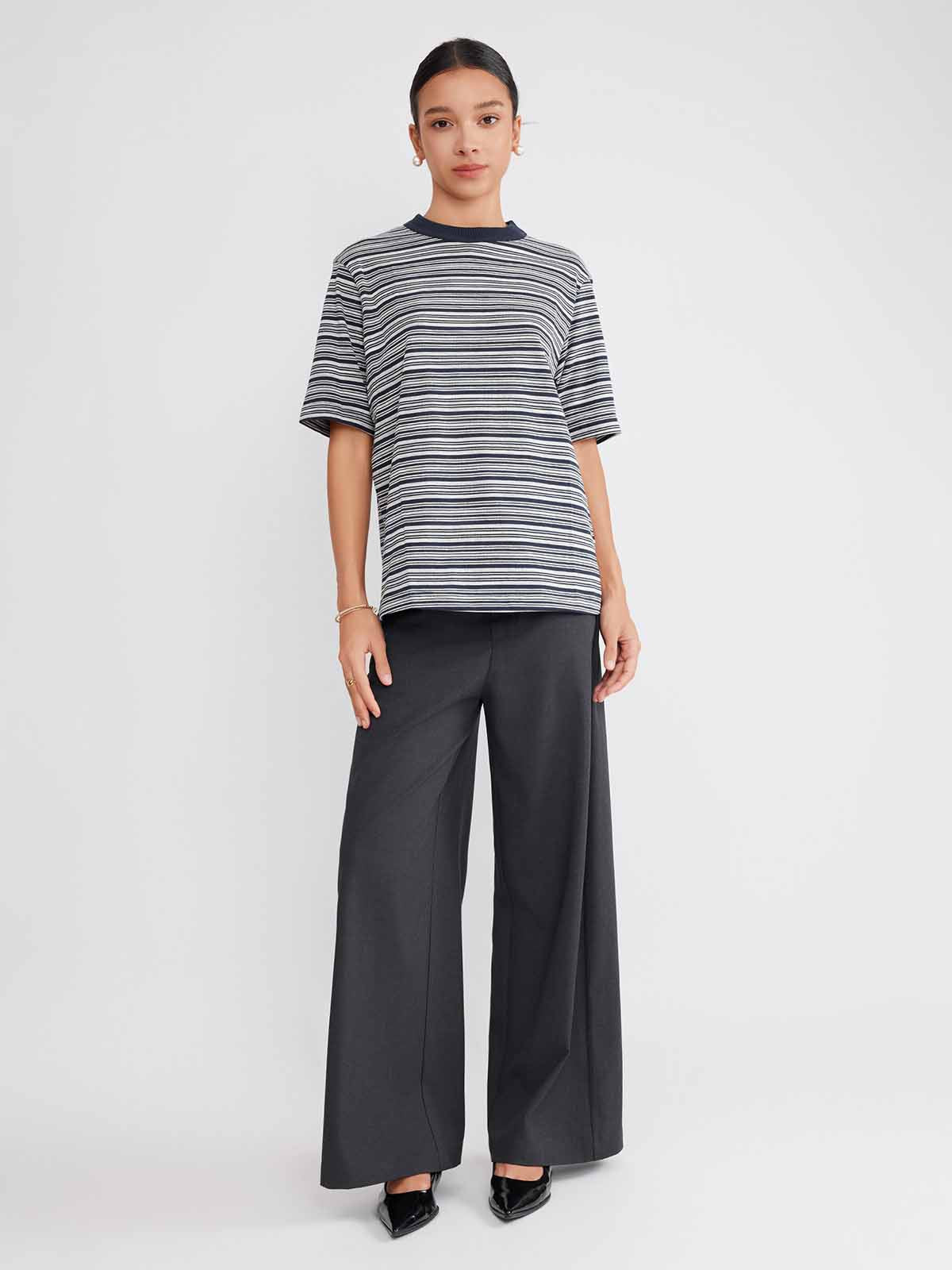 ASOBIO Colorblock Cotton T-Shirt