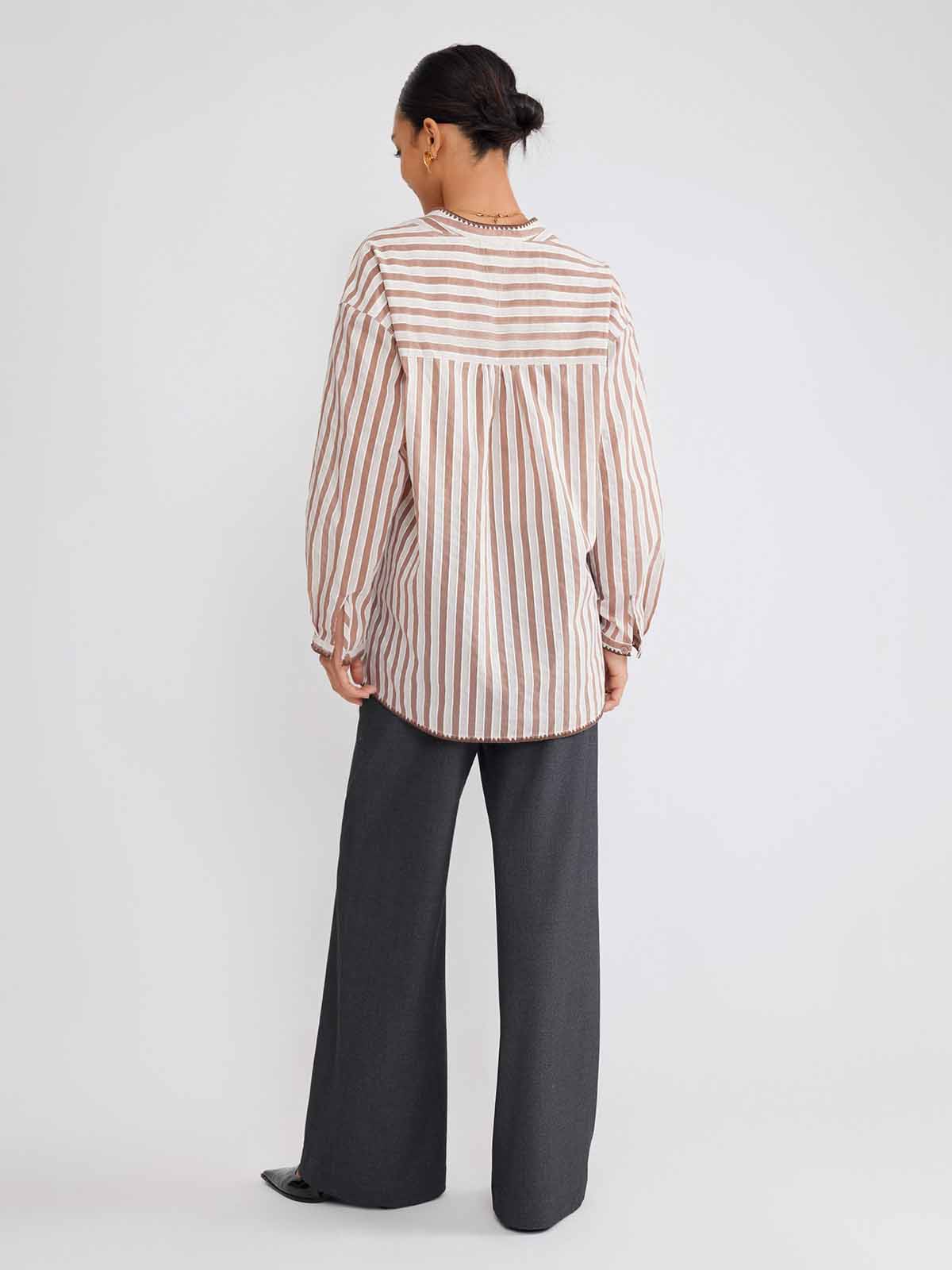 ASOBIO Striped Relaxed Shirt
