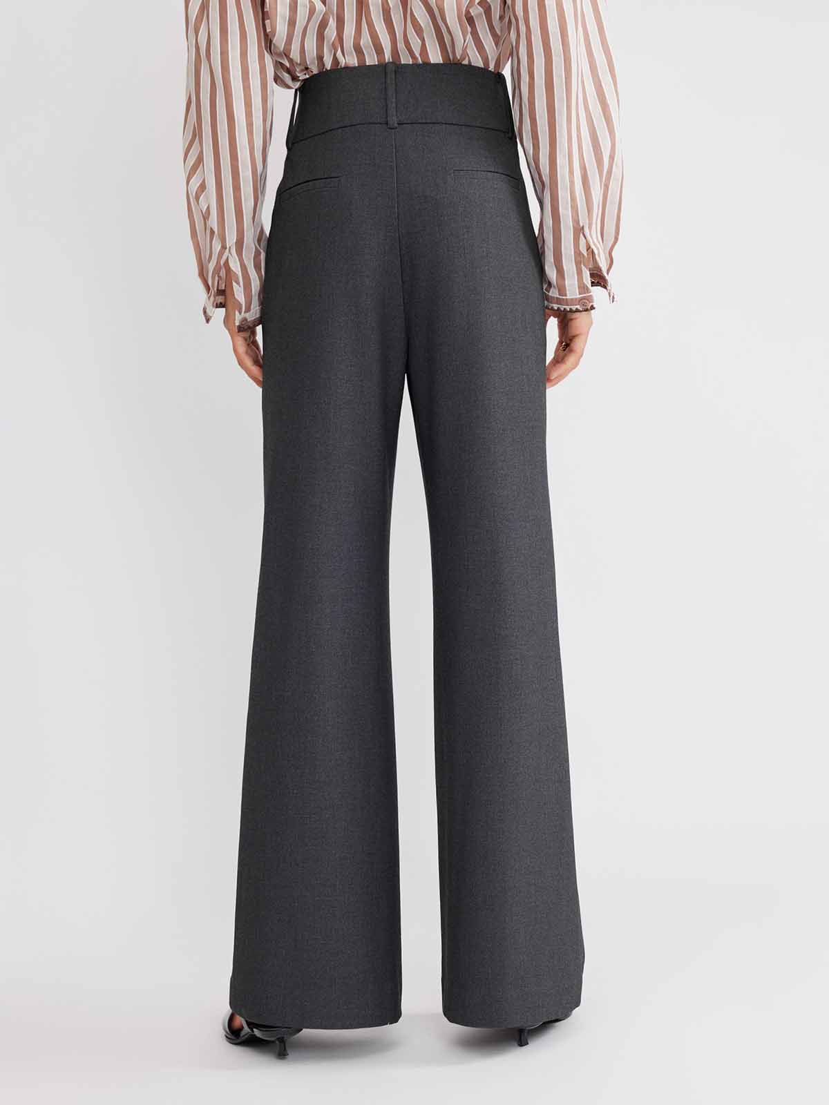 ASOBIO Wool Blend Wide-Leg Trousers