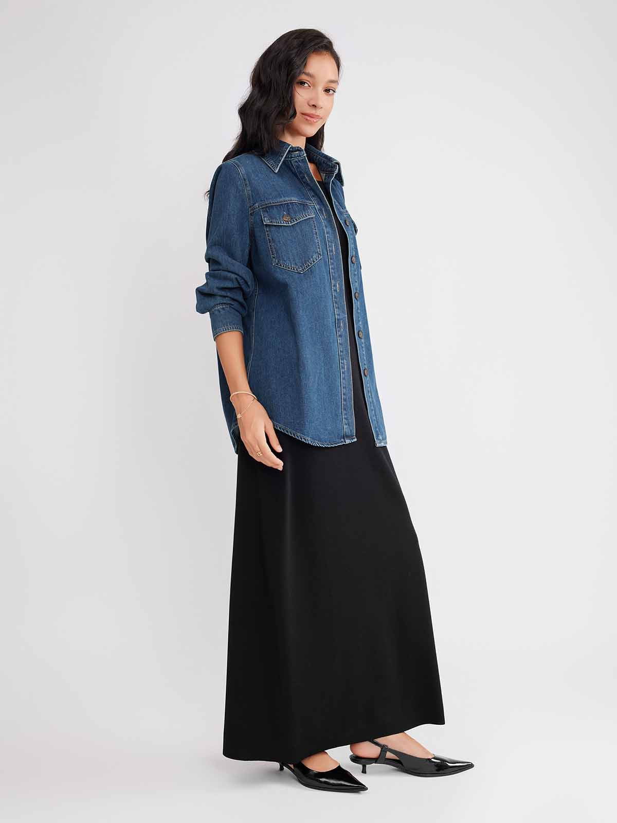 ASOBIO 100% Cotton Denim Shirt