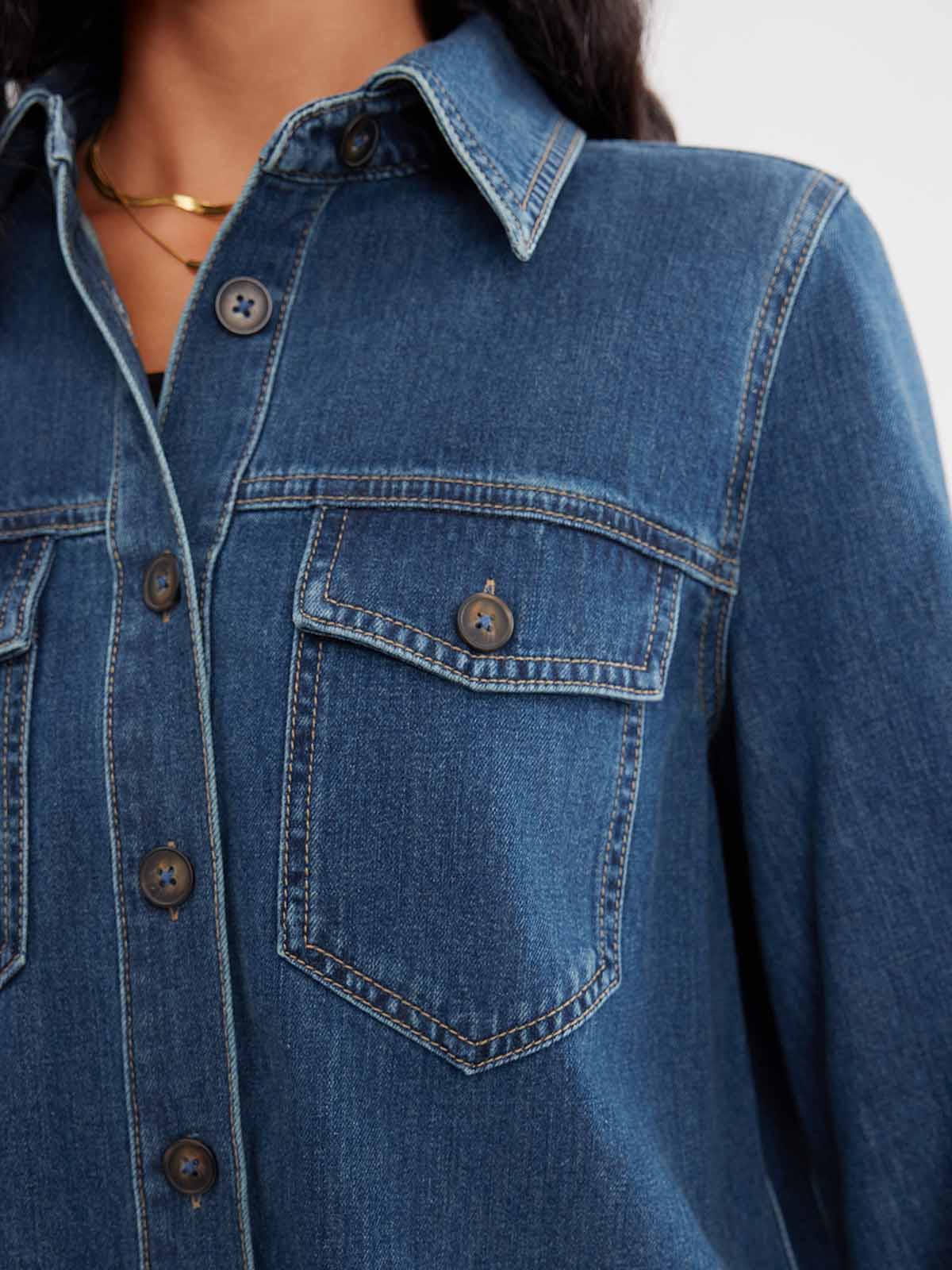 ASOBIO 100% Cotton Denim Shirt