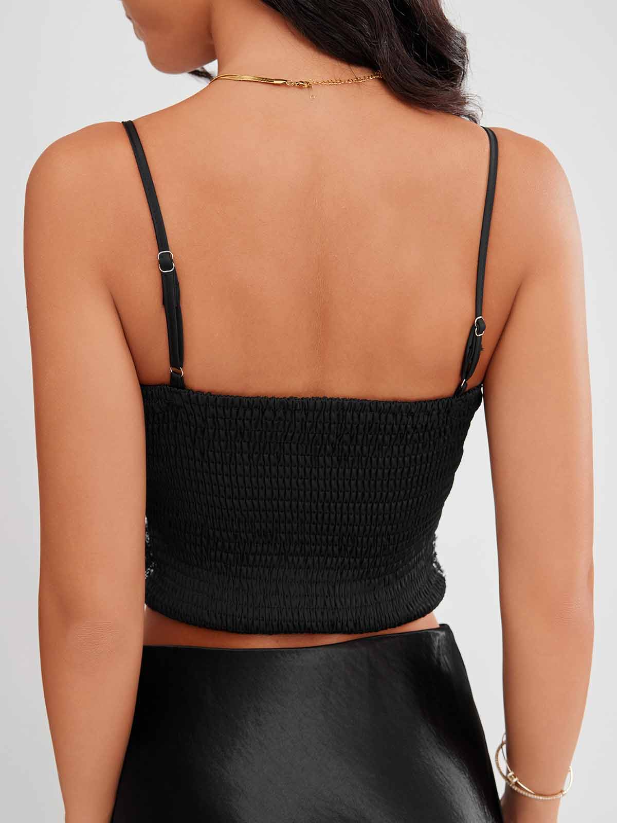 ASOBIO Tweed Camisole Top