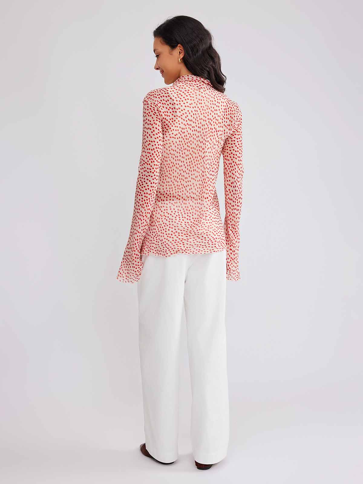 ASOBIO Polka-Dot Blouse