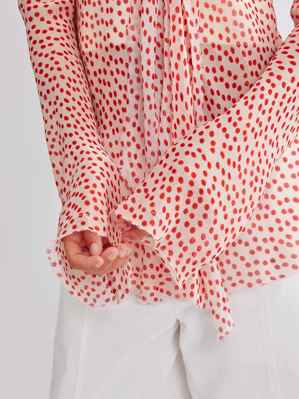 ASOBIO Polka-Dot Blouse