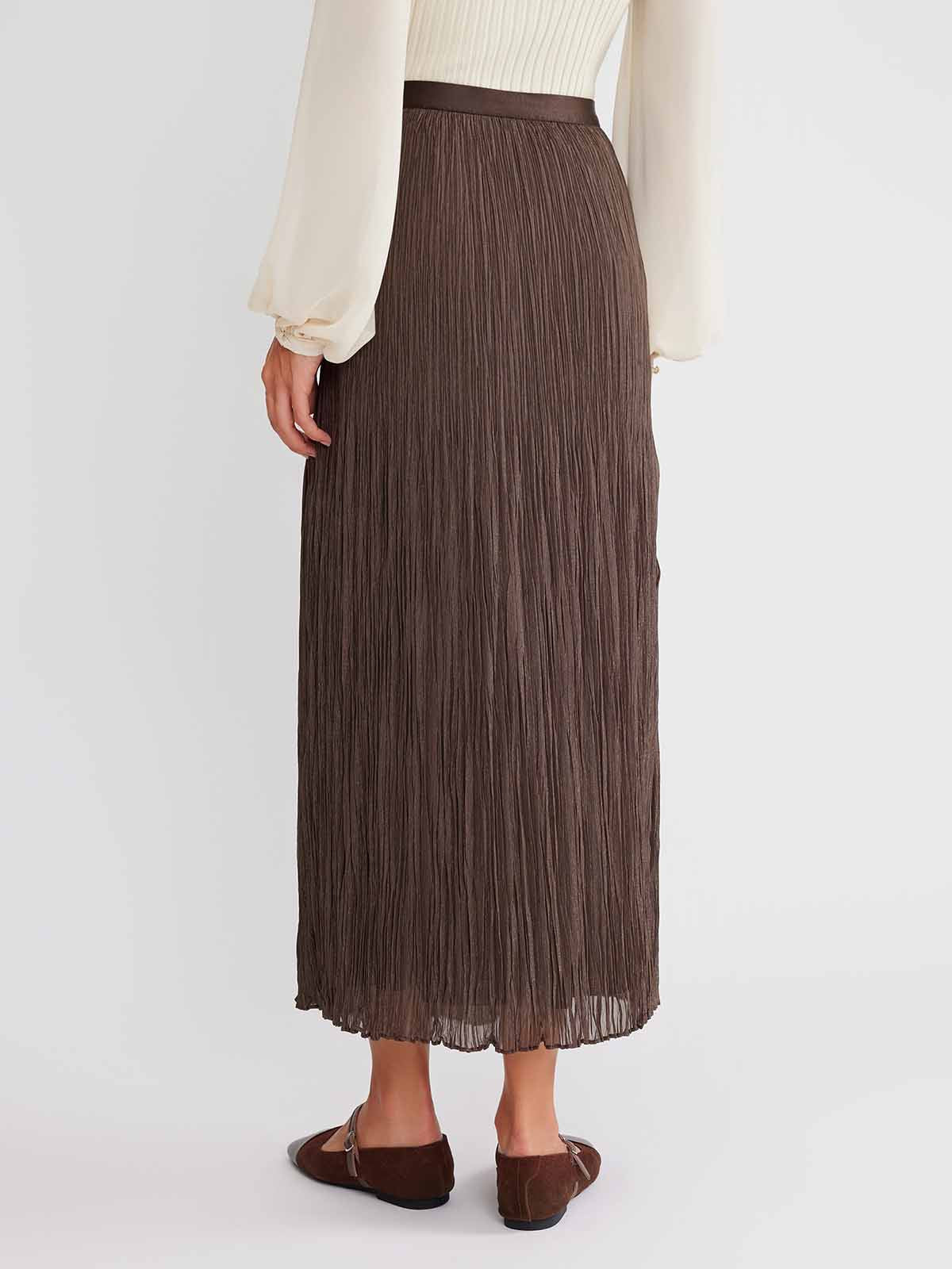 ASOBIO Pleated Maxi Skirt