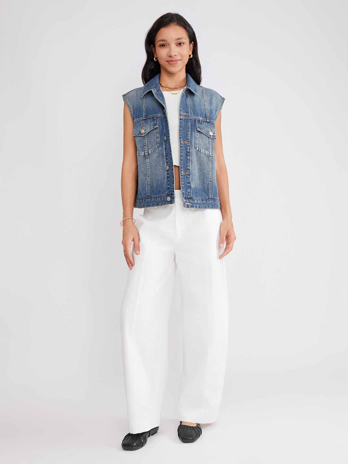 ASOBIO 100% Cotton Denim Vest