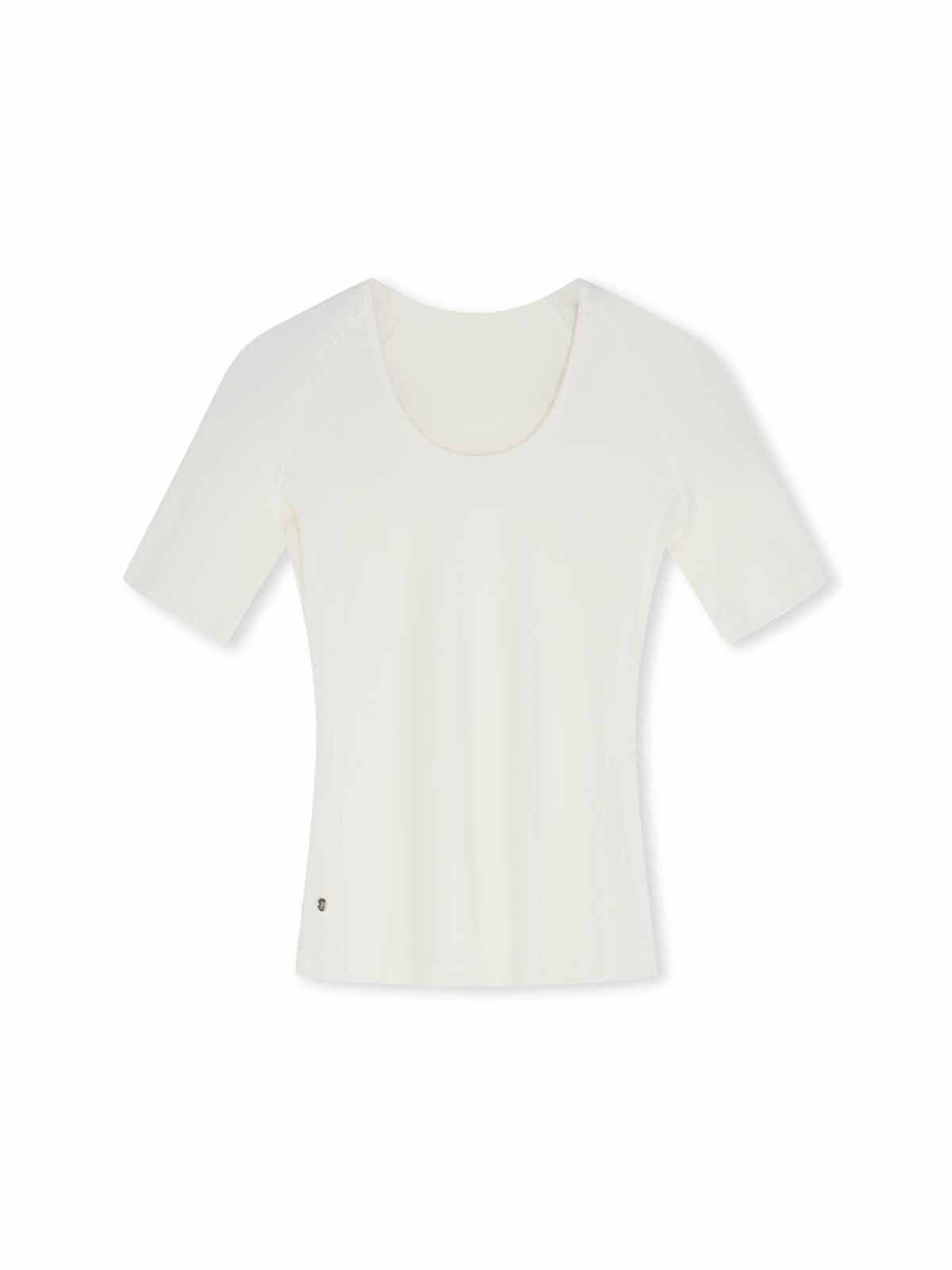 ASOBIO Wool Blend Short-Sleeve Top