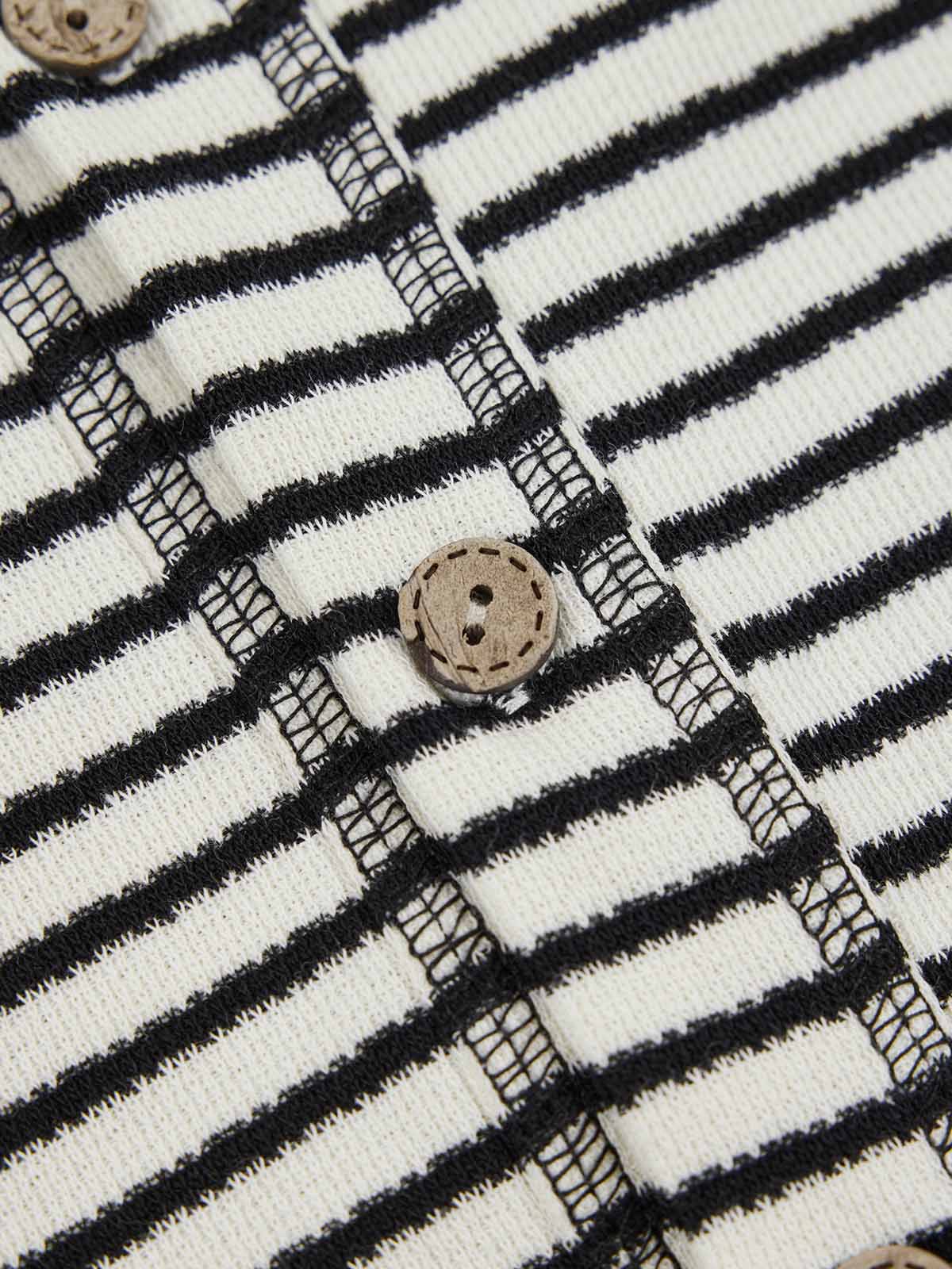 ASOBIO Striped Knit Cardigan